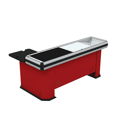 Checkout counter with conveyor belt